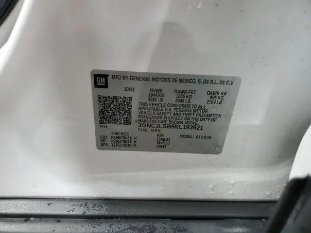 2019 CHEVROLET TRAX 1LT  