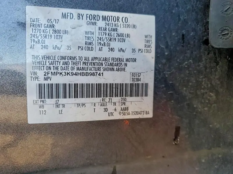 2017 FORD EDGE TITANIUM  