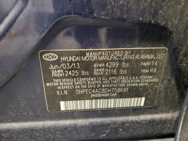 2013 HYUNDAI SONATA SE  