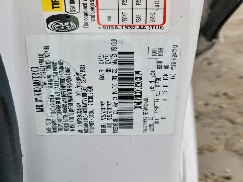 2012 FORD FUSION HYBRID  