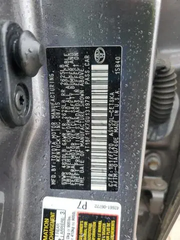 2016 TOYOTA CAMRY LE  