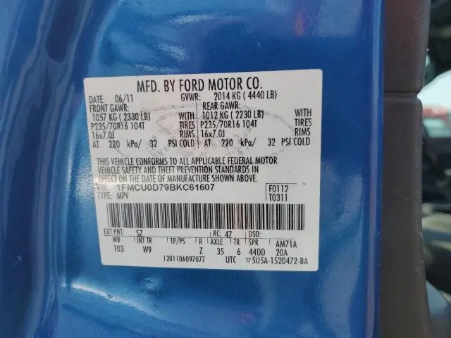 2011 FORD ESCAPE XLT  