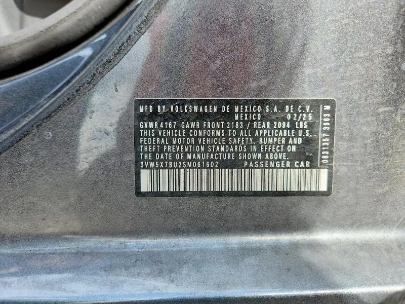 2025 VOLKSWAGEN JETTA S  