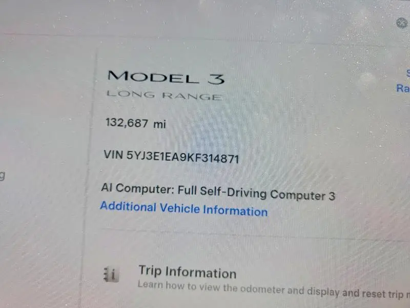 2019 TESLA MODEL 3   