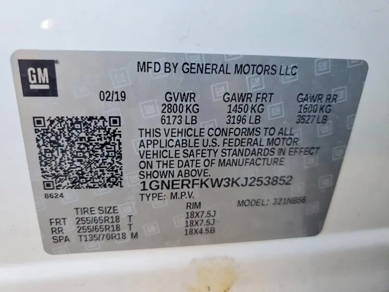 2019 CHEVROLET TRAVERSE LS  