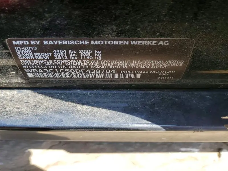 2013 BMW 328 I SULEV  
