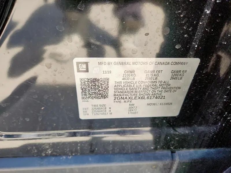 2020 CHEVROLET EQUINOX LT  
