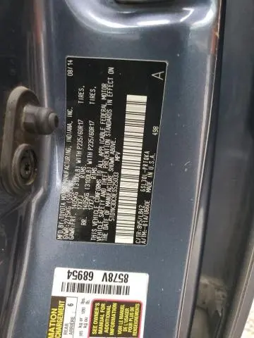 2014 TOYOTA SIENNA XLE  