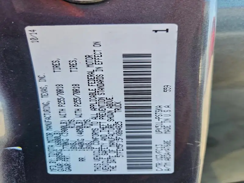 2015 TOYOTA TUNDRA CREWMAX SR5  