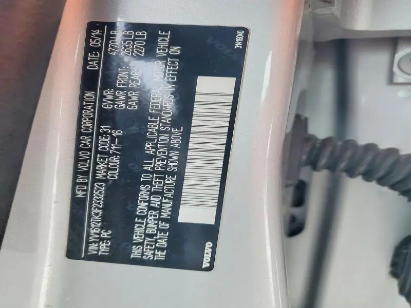 2015 VOLVO S60 PREMIER  