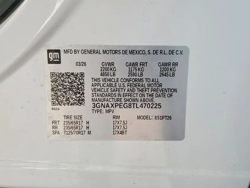 2026 CHEVROLET EQUINOX LT  