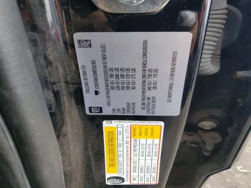 2021 CHEVROLET TAHOE K1500 LT  