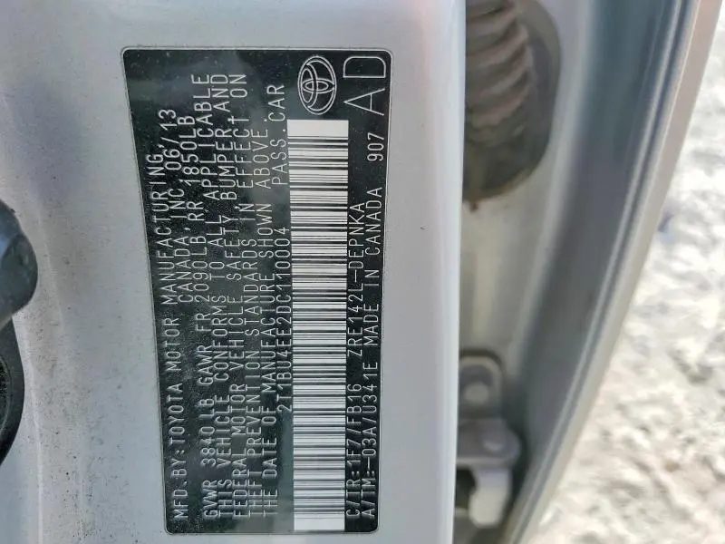 2013 TOYOTA COROLLA LE  