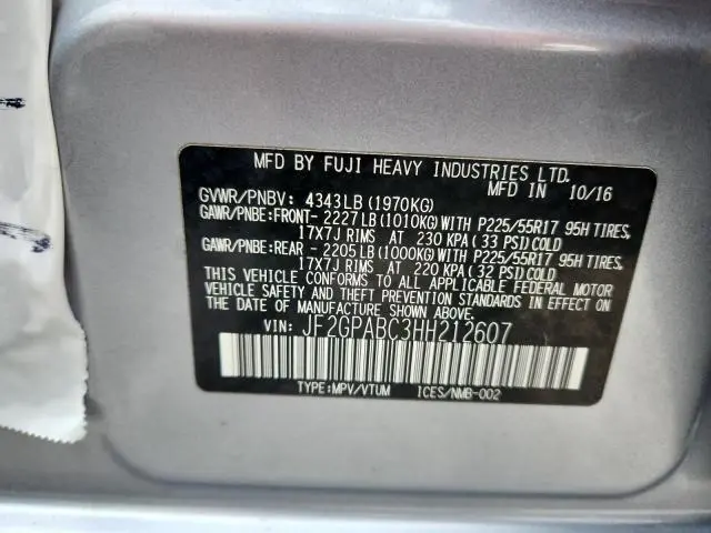 2017 SUBARU CROSSTREK PREMIUM  