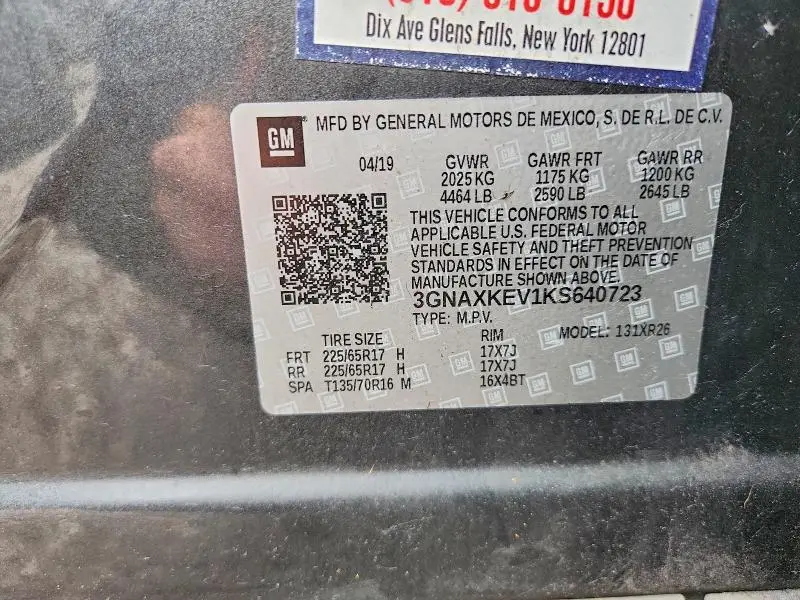2019 CHEVROLET EQUINOX LT  