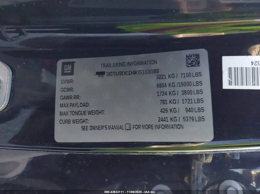 2019 GMC SIERRA 1500 SLT
