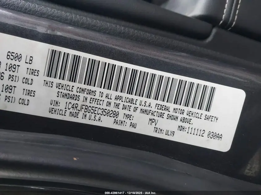 2014 JEEP GRAND CHEROKEE LIMITED