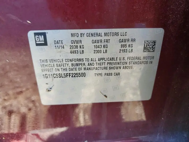 2015 CHEVROLET MALIBU 1LT  