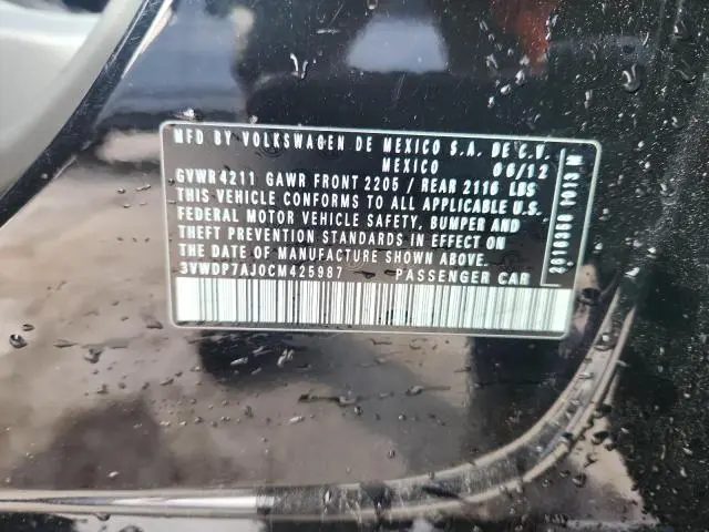 2012 VOLKSWAGEN JETTA SE  