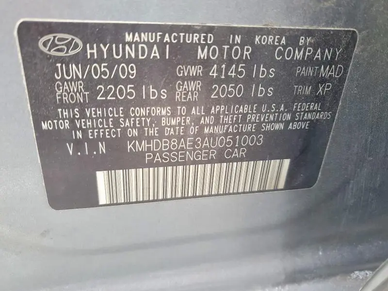 2010 HYUNDAI ELANTRA TOURING GLS  