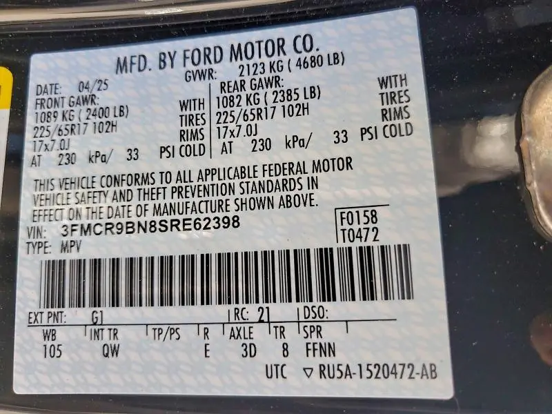 2025 FORD BRONCO SPORT BIG BEND  