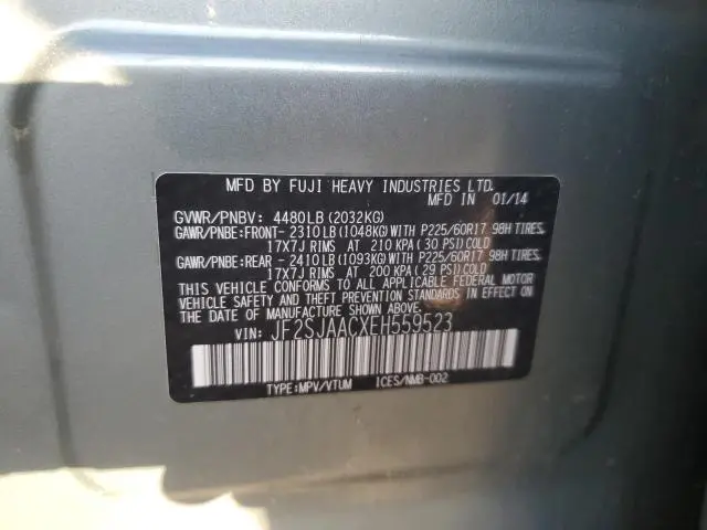 2014 SUBARU FORESTER 2.5I  