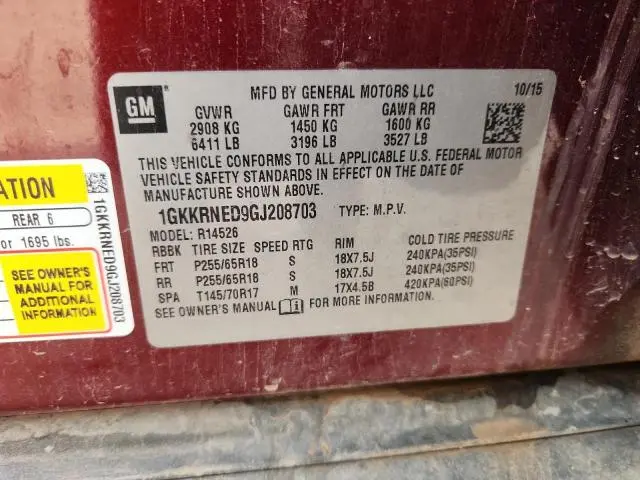 2016 GMC ACADIA SLE  