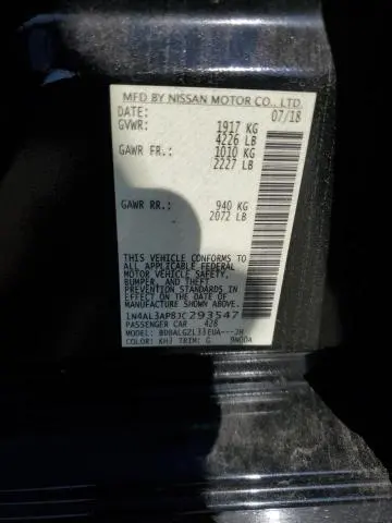 2018 NISSAN ALTIMA 2.5