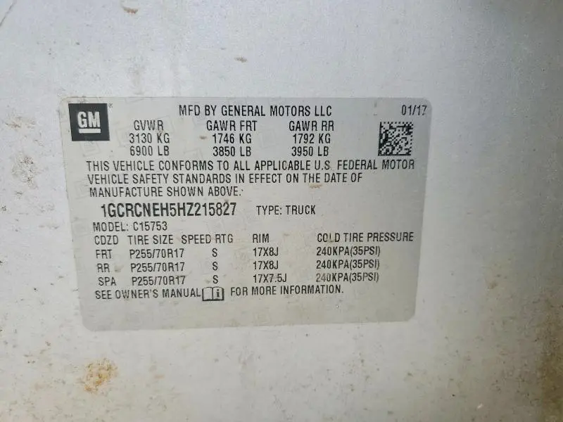 2017 CHEVROLET SILVERADO C1500  