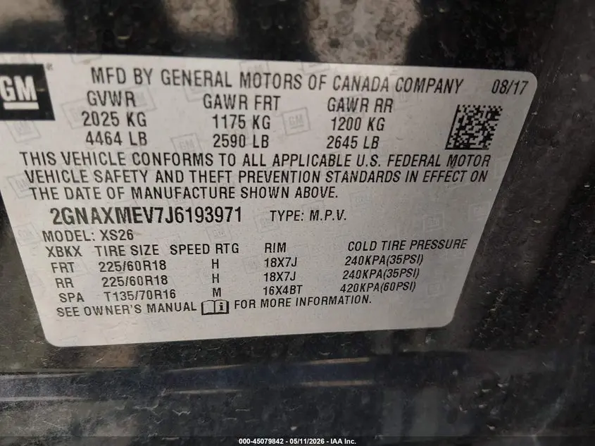 2018 CHEVROLET EQUINOX PREMIER