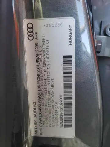 2016 AUDI A3 PREMIUM  