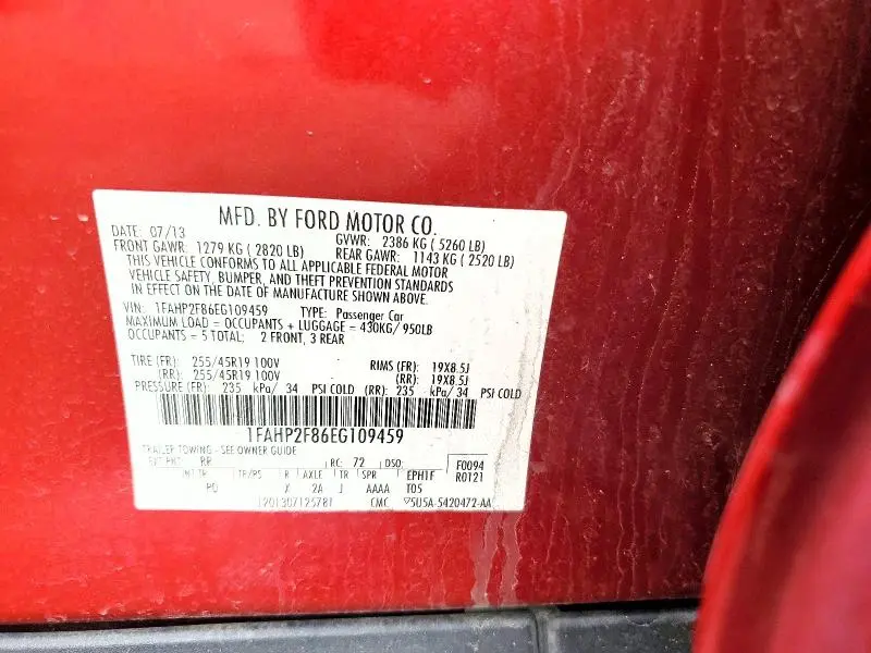 2014 FORD TAURUS LIMITED  