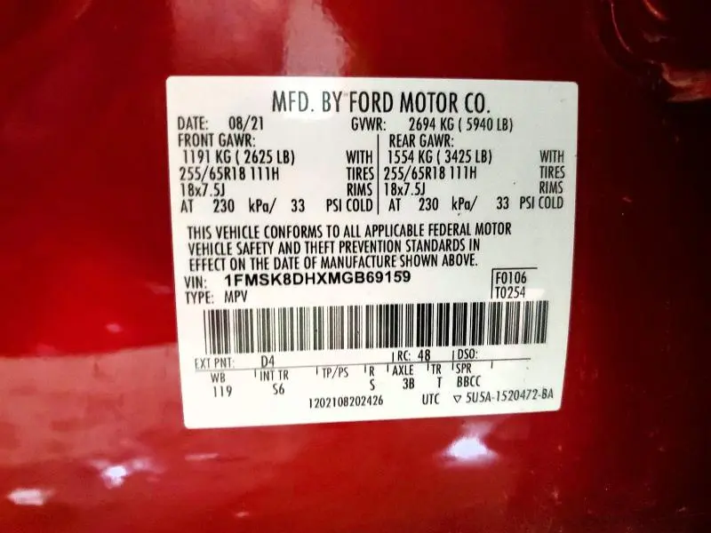 2021 FORD EXPLORER XLT  