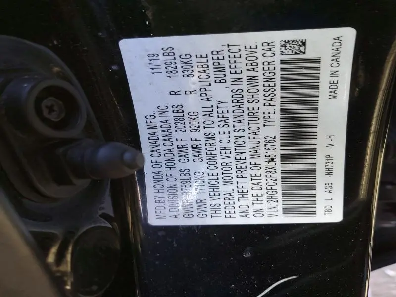 2020 HONDA CIVIC SPORT  