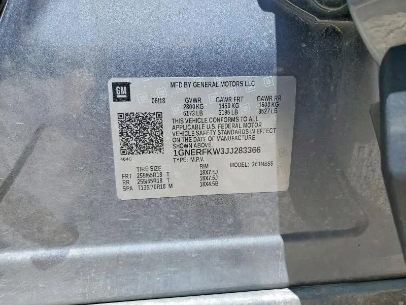 2018 CHEVROLET TRAVERSE LS  
