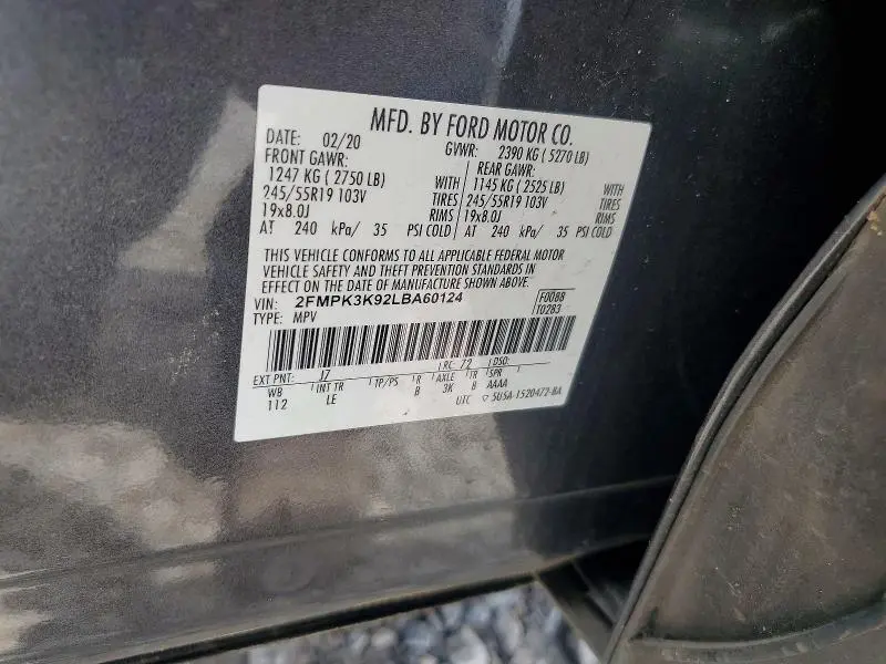 2020 FORD EDGE TITANIUM  