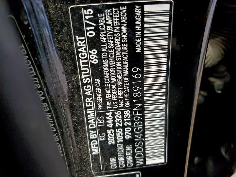 2015 MERCEDES-BENZ CLA 250 4MATIC  