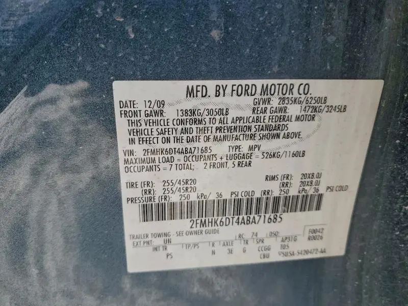 2010 FORD FLEX LIMITED  