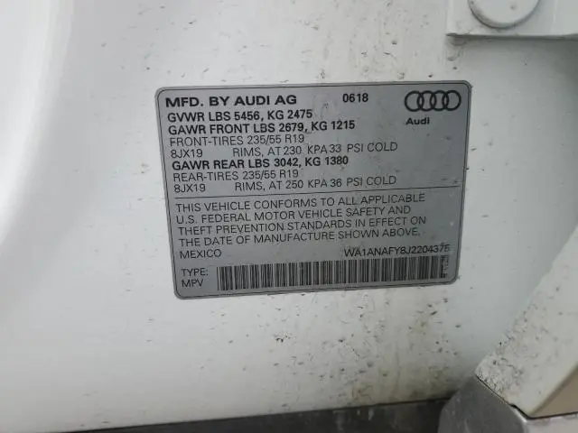 2018 AUDI Q5 PREMIUM  