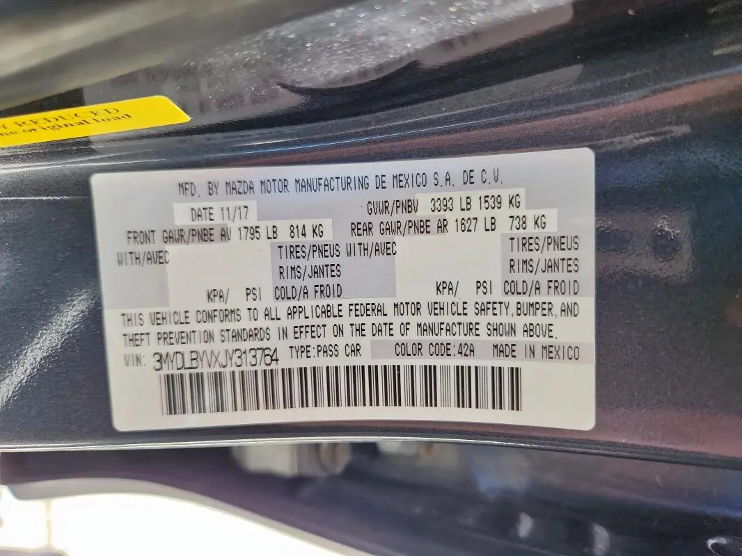 2018 TOYOTA YARIS IA   