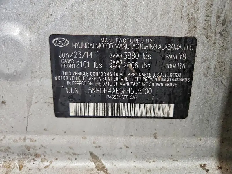 2015 HYUNDAI ELANTRA SE  