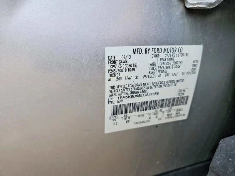 2014 FORD EXPLORER XLT  