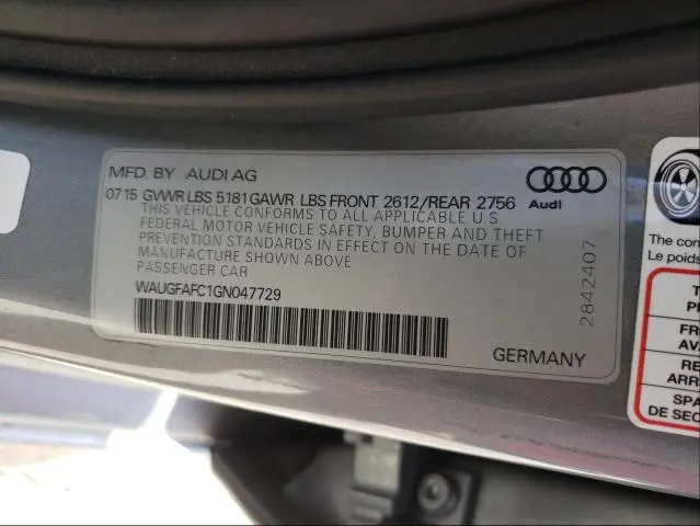 2016 AUDI A6 PREMIUM PLUS
