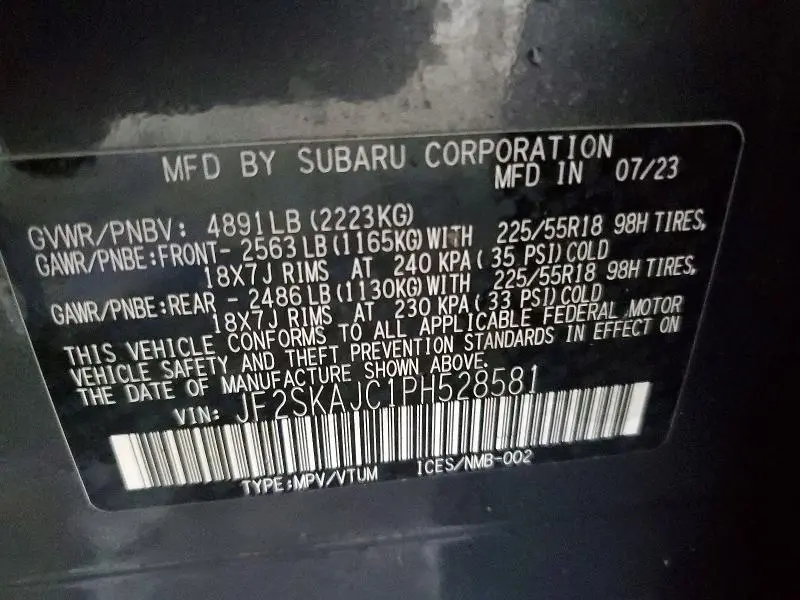 2023 SUBARU FORESTER SPORT  