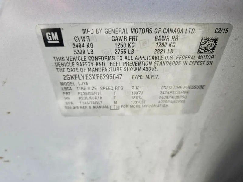 2015 GMC TERRAIN SLT  