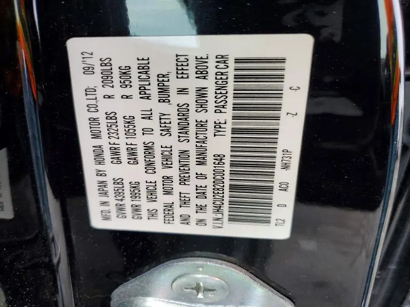 2013 ACURA TSX SE  
