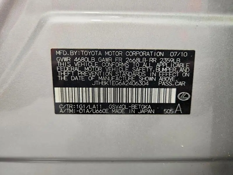 2010 LEXUS ES 350  