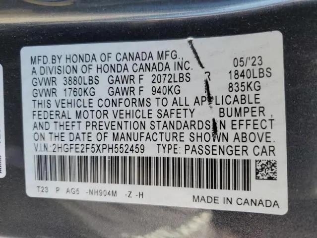 2023 HONDA CIVIC SPORT  