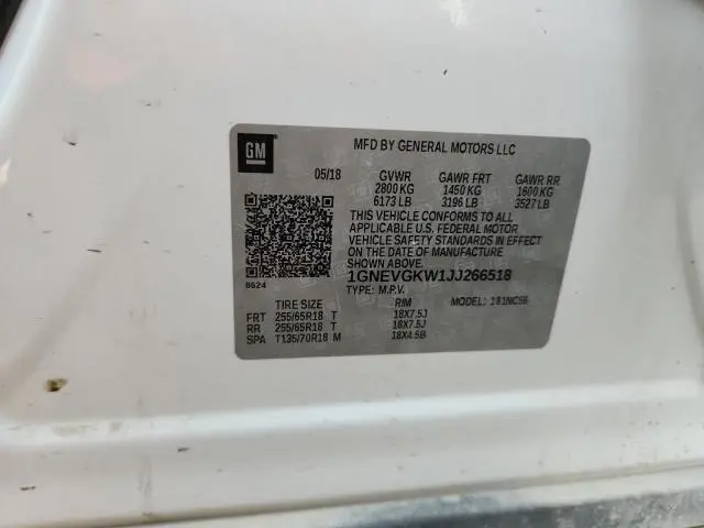 2018 CHEVROLET TRAVERSE LT  