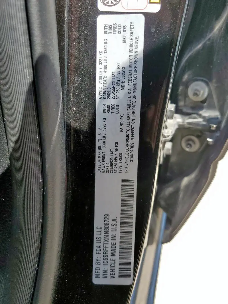 2021 RAM 1500 BIG HORN/LONE STAR